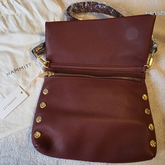Hammitt Burgundy Crossbody Bag with Gold Accents - Picture 8 of 10